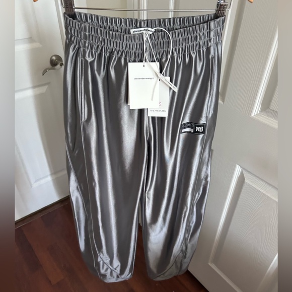 NWT Alexander Wang Satin Jersey Track Pants With Piping XS - Picture 17 of 17